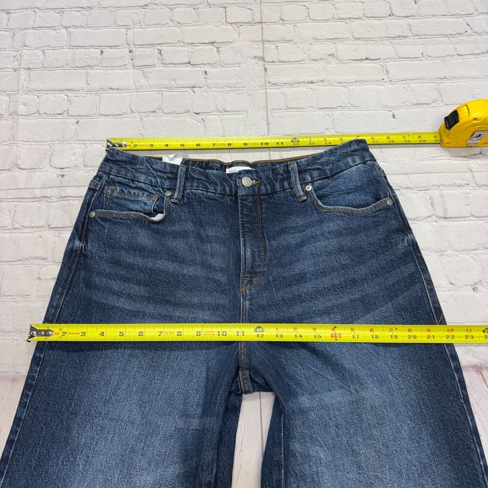 Good American Good Petite Palazzo Wide Leg Jeans Size 14/32 Denim C131 -15 - Picture 3 of 16